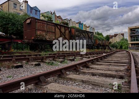 bristol harbourside railway Stock Photo