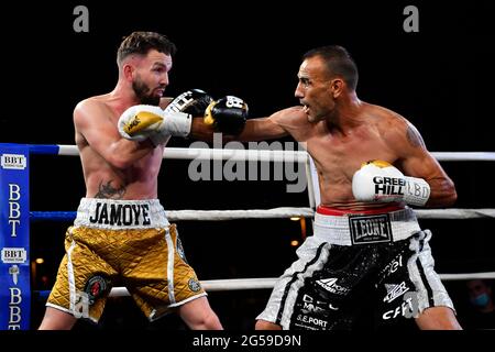 Civitavecchia, Italy. 25th June, 2021. The IBO Mediterranean Middleweight title goes to Emiliano Marsili. (Photo by Domenico Cippitelli/Pacific Press) Credit: Pacific Press Media Production Corp./Alamy Live News Stock Photo