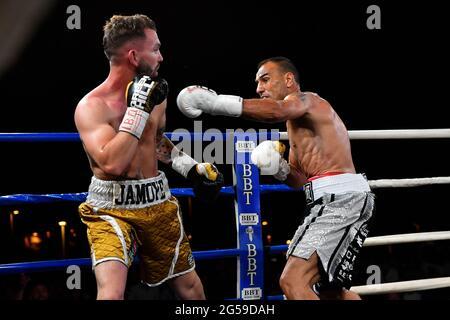 Civitavecchia, Italy. 25th June, 2021. The IBO Mediterranean Middleweight title goes to Emiliano Marsili. (Photo by Domenico Cippitelli/Pacific Press) Credit: Pacific Press Media Production Corp./Alamy Live News Stock Photo