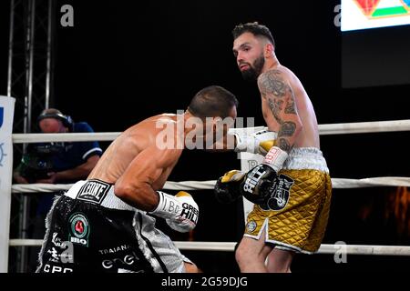 Civitavecchia, Italy. 25th June, 2021. The IBO Mediterranean Middleweight title goes to Emiliano Marsili. (Photo by Domenico Cippitelli/Pacific Press) Credit: Pacific Press Media Production Corp./Alamy Live News Stock Photo