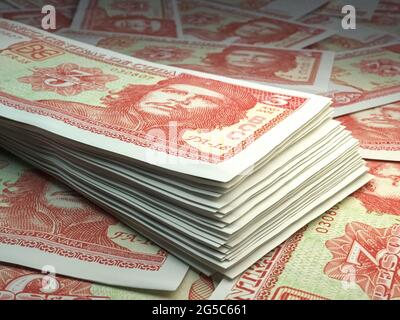 Money of Cuba. Cuban peso bills. CUP banknotes. 3 pesos. Business, finance,  news background Stock Photo - Alamy
