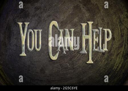 You Can Help Concept text on background Stock Photo