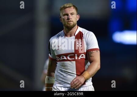 Warrington, UK. 25th June, 2021. Mike Cooper of England during the game in Warrington, United Kingdom on 6/25/2021. (Photo by Richard Long/ RL Photography/News Images/Sipa USA) Credit: Sipa USA/Alamy Live News Stock Photo