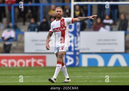 Warrington, UK. 25th June, 2021. Sam Tomkins () of England during the game in Warrington, United Kingdom on 6/25/2021. (Photo by Richard Long/ RL Photography/News Images/Sipa USA) Credit: Sipa USA/Alamy Live News Stock Photo