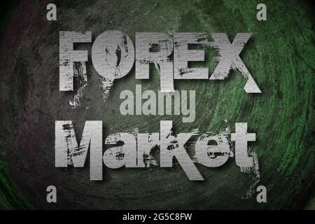 Forex Market Concept text on background Stock Photo