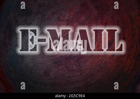 e-mail text on Background Stock Photo