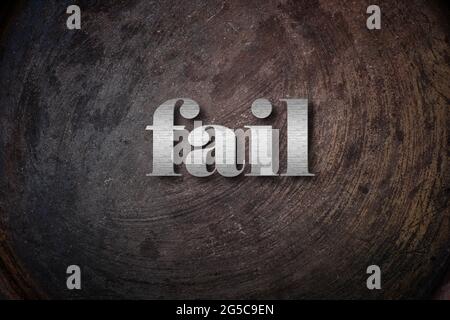 Fail text on Background Stock Photo