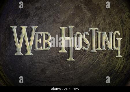 Web Hosting Concept text on background Stock Photo