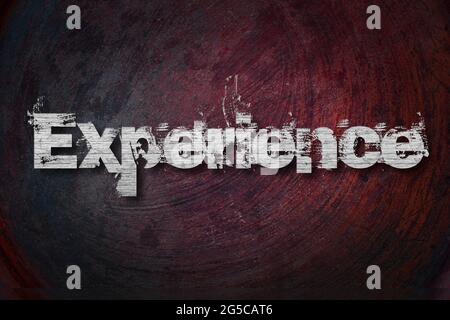 Experience Text on Background Stock Photo