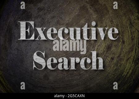 Executive Search Text on Background Stock Photo