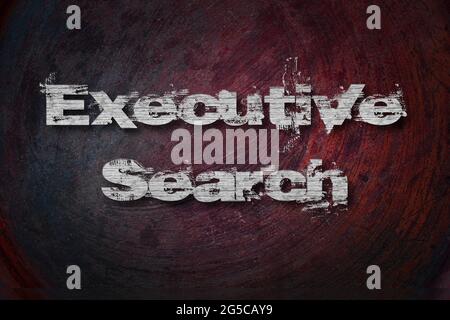 Executive Search Text on Background Stock Photo