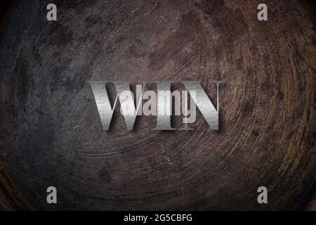 WIN text on Background Stock Photo