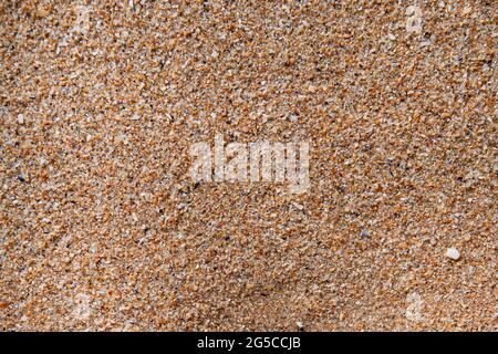 Texture of wet sand seen in close-up Stock Photo