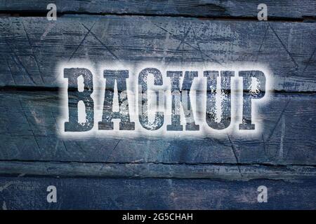 Backup concept text on background Stock Photo