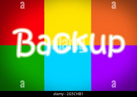 Backup concept text on background Stock Photo