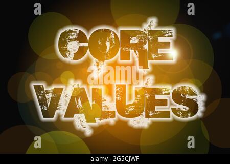 Core Values Concept text on background Stock Photo