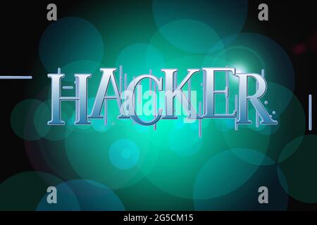 Hacker Concept text on background Stock Photo