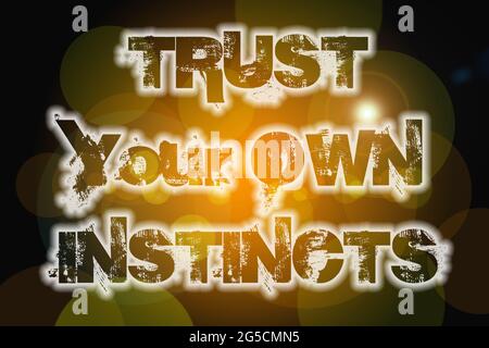 Trust Your Own Instincts Concept text on background Stock Photo