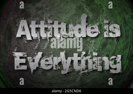 Attitude is Everything text on background Stock Photo