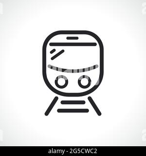 train or subway thin line icon isolated Stock Vector