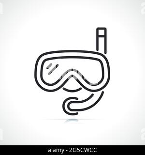 underwater mask and scuba icon Stock Vector