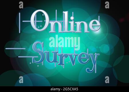 Online Survey Concept text on background Stock Photo