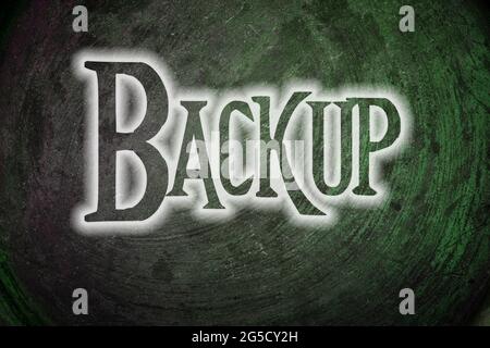 Backup Concept text on background Stock Photo