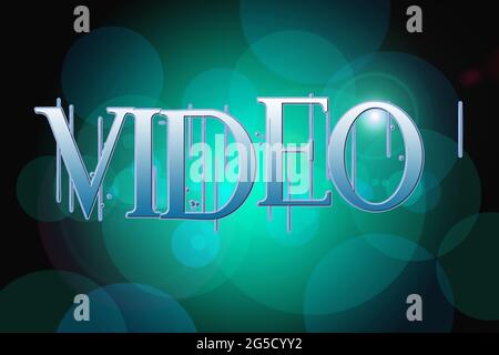 Video word on vintage bokeh background, concept sign idea Stock Photo