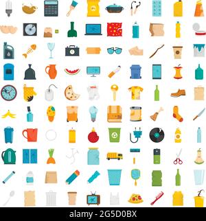 Garbage icons set Stock Vector Image & Art - Alamy
