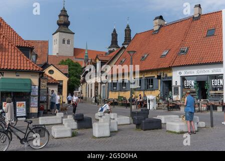 Stora Torget, Visby, Gotland, Sweden Stock Photo