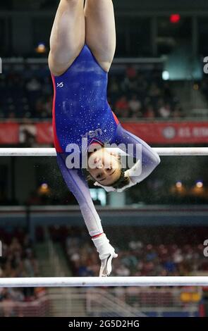 June 25, 2021: Kayla Dicello Performs Her Vault During Day 1 Of The 