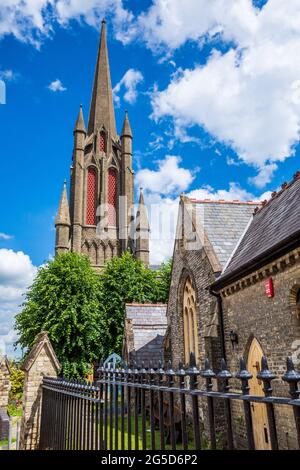 St John the Evangelist Church Bury St Edmunds Suffolk. Built 1840, architect and builder William Ranger. Stock Photo