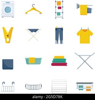 Flat vector illustration of a tumble dryer with a round glass door ...