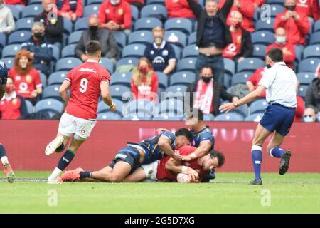 Edinburgh, UK. 26th June, 2021. BT Murrayfield .Edinburgh.Scotland UK. Credit: eric mccowat/Alamy Live News Stock Photo