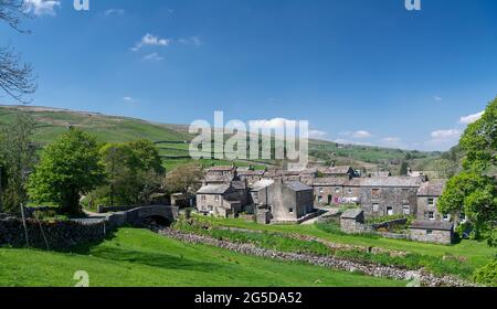 Hamlet of Thwaite at the top end of Swaledale in North Yorkshire, UK. Stock Photo