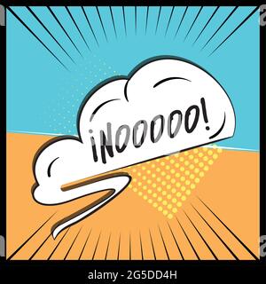 Comic bubble chat with text on a comic page Stock Vector