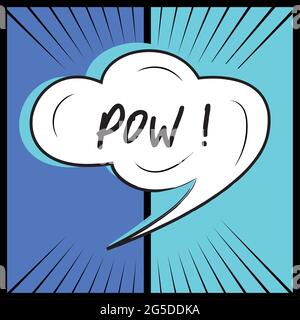 Comic bubble chat with text on a comic page Stock Vector