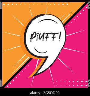 Comic bubble chat with text on a comic page Stock Vector
