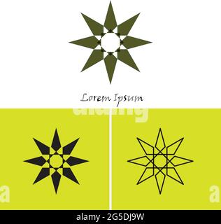 logo design with triangle shape Stock Vector
