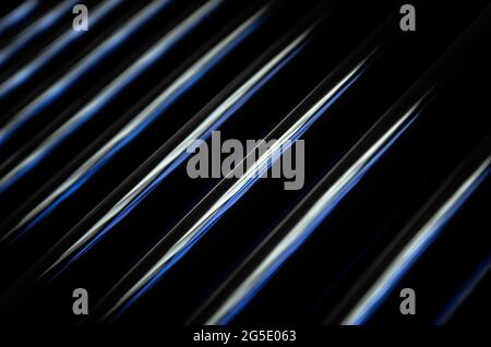 abstract dark black background with shiny metallic lines pattern Stock Photo