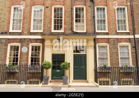 The outside of Hazlitt's Boutique Hotel on Frith Street, Soho. London - 26th June 2021 Stock Photo