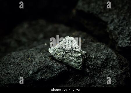 graphite ore in mine, mining concept, mineral extraction Stock Photo