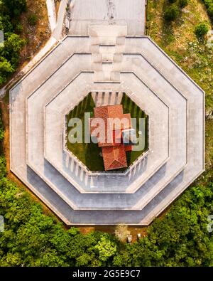 Italian Charnel house in Kobarid Slovenia. This is a memorial place for the italian soliders victims of  I. world war. Built in 1938 in Kobarid town, Stock Photo