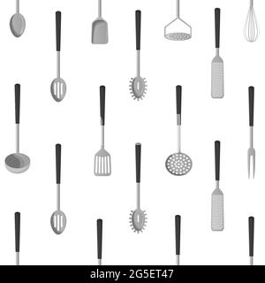 illustration of kitchen tools, ware, accessories, appliances equipment utensils Stock Vector