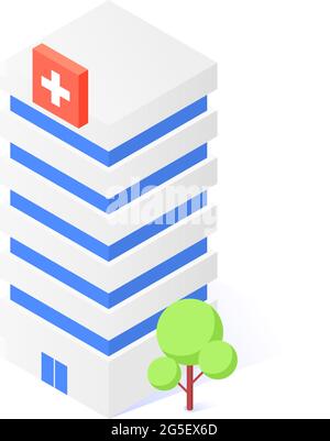 Isolated isometric hospital building icon Stock Vector Image & Art - Alamy