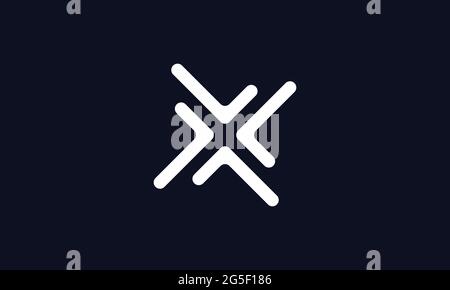 Modern Trendy Minimal Monogram X For Business, Initial Based letter X Icon Logo Stock Vector