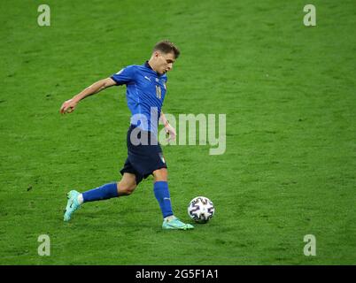 London, England, 26th June 2021. Nicolo Barella of Italy during the UEFA European Championships match at Wembley Stadium, London. Picture credit should read: David Klein / Sportimage Stock Photo