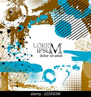 Abstract background for text. With handmade items. Vector illustration Stock Vector