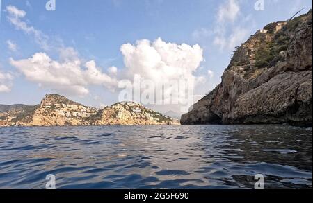 Port Andratx, Mallorca from the sea Stock Photo