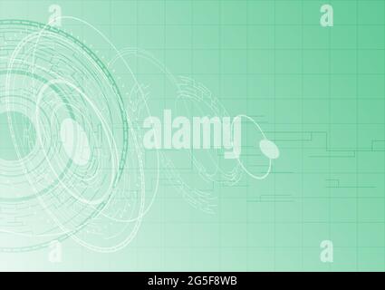 Abstract technology background. A piece of HUD circle. Grid texture Stock Vector